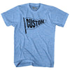 Custom Pennant Flag Adult Tri-Blend T-shirt Tribe Lacrosse