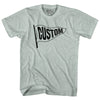 Custom Pennant Flag Adult Tri-Blend T-shirt Tribe Lacrosse