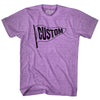 Custom Pennant Flag Adult Tri-Blend T-shirt Tribe Lacrosse