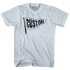 Custom Pennant Flag Adult Tri-Blend T-shirt Tribe Lacrosse