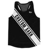 Custom Sash Left To Right Running Tank Tops Made In USA by Tribe Lacrosse