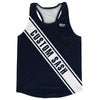 Custom Sash Left To Right Running Tank Tops Made In USA by Tribe Lacrosse