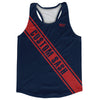 Custom Sash Left To Right Running Tank Tops Made In USA by Tribe Lacrosse