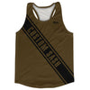Custom Sash Left To Right Running Tank Tops Made In USA by Tribe Lacrosse
