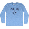 Custom Soccer Ball Adult Tri-Blend Long Sleeve T-shirt by Tribe Lacrosse