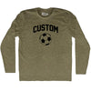 Custom Soccer Ball Adult Tri-Blend Long Sleeve T-shirt by Tribe Lacrosse