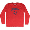 Custom Soccer Ball Adult Tri-Blend Long Sleeve T-shirt by Tribe Lacrosse