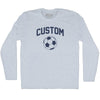 Custom Soccer Ball Adult Tri-Blend Long Sleeve T-shirt by Tribe Lacrosse