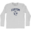 Custom Soccer Ball Adult Cotton Long Sleeve T-shirt by Tribe Lacrosse