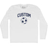 Custom Soccer Ball Adult Cotton Long Sleeve T-shirt by Tribe Lacrosse