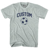 Custom Soccer Ball Adult Tri-Blend T-shirt by Tribe Lacrosse