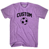 Custom Soccer Ball Adult Tri-Blend T-shirt by Tribe Lacrosse