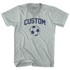 Custom Soccer Ball Adult Tri-Blend V-neck T-shirt by Tribe Lacrosse