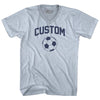 Custom Soccer Ball Adult Tri-Blend V-neck T-shirt by Tribe Lacrosse