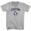 Custom Soccer Ball Adult Cotton V-neck T-shirt by Tribe Lacrosse