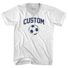 Custom Soccer Ball Adult Tri-Blend V-neck T-shirt by Tribe Lacrosse
