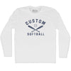 Custom Softball Adult Cotton Long Sleeve T-shirt by Tribe Lacrosse