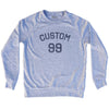 Custom Text Over Custom Number Adult Tri-Blend Sweatshirt by Tribe Lacrosse