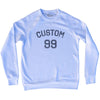 Custom Text Over Custom Number Adult Tri-Blend Sweatshirt by Tribe Lacrosse