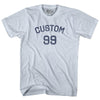 Custom Text Over Custom Number Adult Tri-Blend T-shirt by Tribe Lacrosse