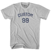 Custom Text Over Custom Number Adult Cotton T-shirt by Tribe Lacrosse