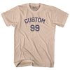 Custom Text Over Custom Number Adult Cotton T-shirt by Tribe Lacrosse