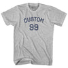 Custom Text Over Custom Number Adult Cotton T-shirt by Tribe Lacrosse
