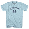 Custom Text Over Custom Number Adult Cotton T-shirt by Tribe Lacrosse