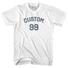 Custom Text Over Custom Number Womens Cotton Junior Cut T-Shirt by Tribe Lacrosse