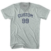 Custom Text Over Custom Number Adult Tri-Blend V-neck T-shirt by Tribe Lacrosse