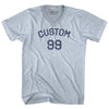 Custom Text Over Custom Number Adult Tri-Blend V-neck T-shirt by Tribe Lacrosse