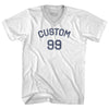 Custom Text Over Custom Number Adult Tri-Blend V-neck T-shirt by Tribe Lacrosse