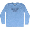 Custom Text Rage Font Adult Tri-Blend Long Sleeve T-shirt by Tribe Lacrosse
