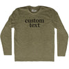 Custom Text Rage Font Adult Tri-Blend Long Sleeve T-shirt by Tribe Lacrosse