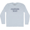 Custom Text Rage Font Adult Tri-Blend Long Sleeve T-shirt by Tribe Lacrosse