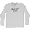 Custom Text Rage Font Adult Cotton Long Sleeve T-shirt by Tribe Lacrosse