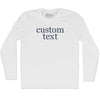 Custom Text Rage Font Adult Cotton Long Sleeve T-shirt by Tribe Lacrosse
