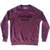 Custom Text Rage Font Adult Tri-Blend Sweatshirt by Tribe Lacrosse