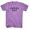 Custom Text Rage Font Adult Tri-Blend T-shirt by Tribe Lacrosse