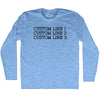 Custom Typewriter Font Adult Tri-Blend Long Sleeve T-shirt Tribe Lacrosse
