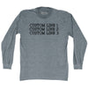 Custom Typewriter Font Adult Tri-Blend Long Sleeve T-shirt Tribe Lacrosse