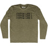 Custom Typewriter Font Adult Tri-Blend Long Sleeve T-shirt Tribe Lacrosse