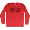 Custom Typewriter Font Adult Tri-Blend Long Sleeve T-shirt Tribe Lacrosse