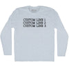 Custom Typewriter Font Adult Tri-Blend Long Sleeve T-shirt Tribe Lacrosse