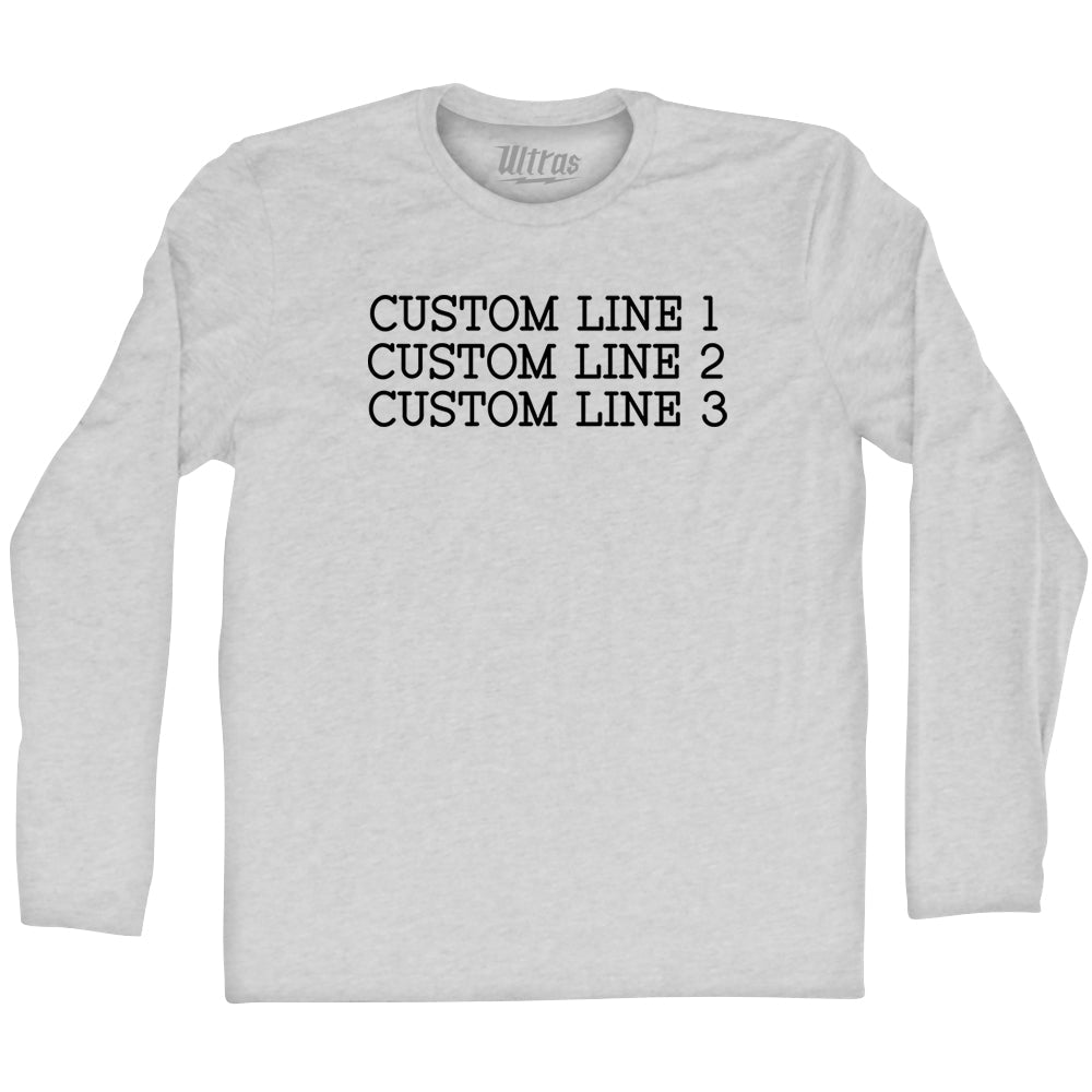 Custom Typewriter Font Adult Cotton Long Sleeve T-shirt Tribe Lacrosse