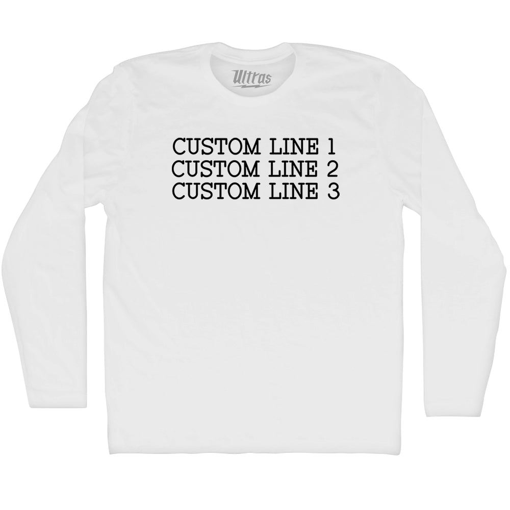 Custom Typewriter Font Adult Cotton Long Sleeve T-shirt Tribe Lacrosse