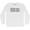 Custom Typewriter Font Adult Cotton Long Sleeve T-shirt Tribe Lacrosse