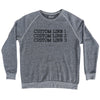 Custom Typewriter Font Adult Tri-Blend Sweatshirt Tribe Lacrosse