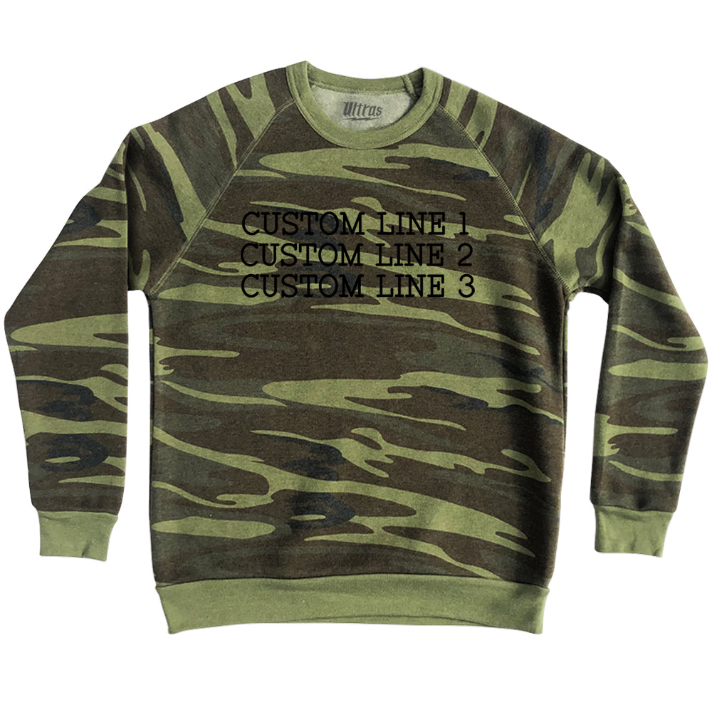 Custom Typewriter Font Adult Tri-Blend Sweatshirt Tribe Lacrosse