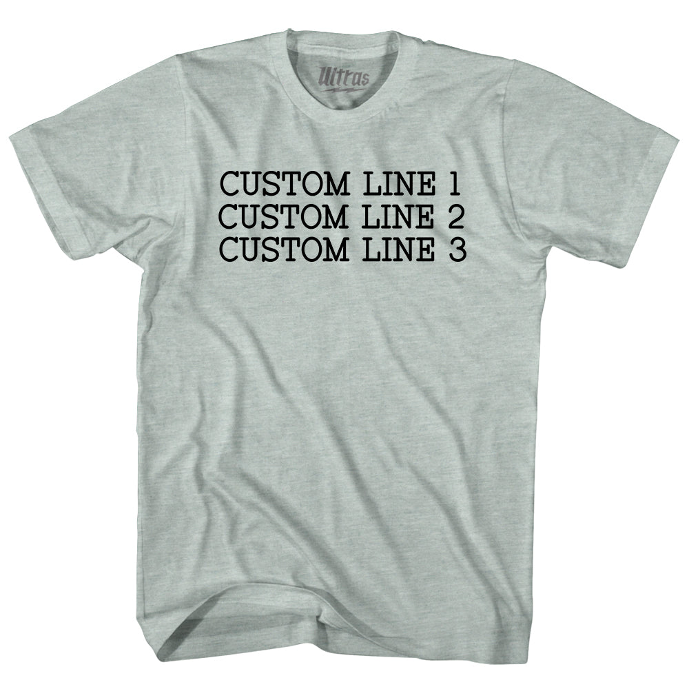 Custom Typewriter Font Adult Tri-Blend T-shirt Tribe Lacrosse
